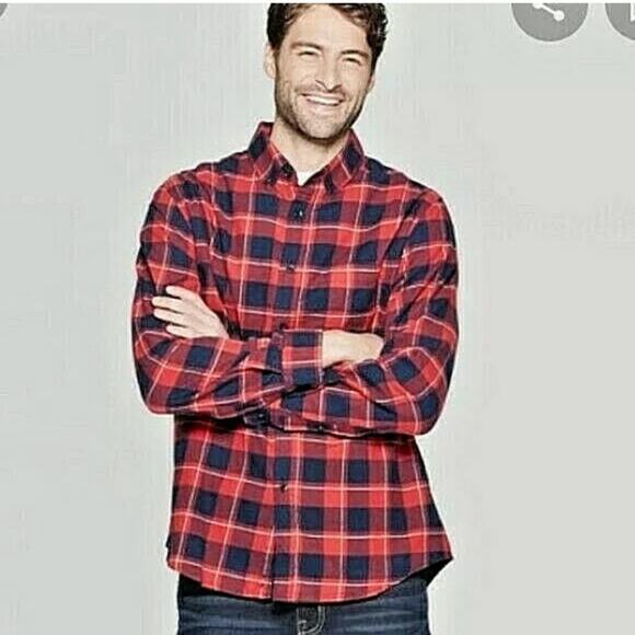 Goodfellow Plaid Button Up Size Medium - Picture 1 of 7